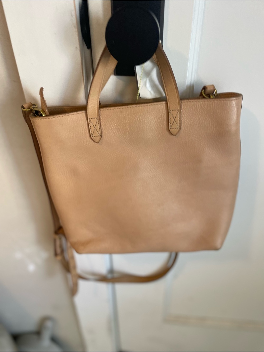 Madewell small transport leather tote